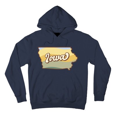 Iowa Retro Sunset Logo Hoodie