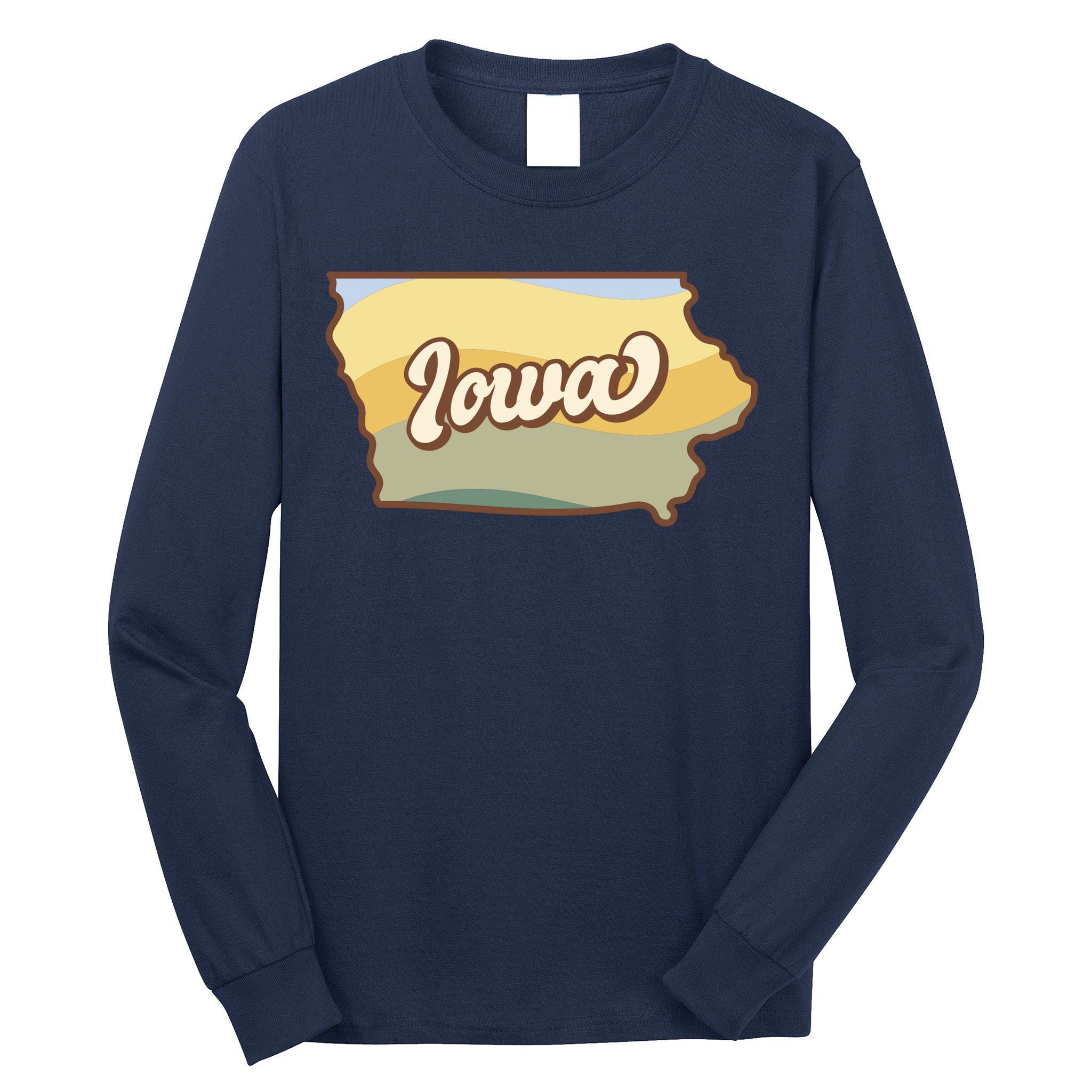 Iowa Retro Sunset Logo Long Sleeve Shirt