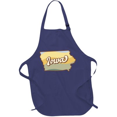 Iowa Retro Sunset Logo Apron
