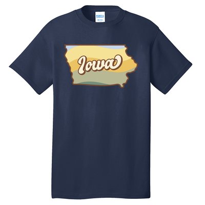 Iowa Retro Sunset Logo Tall T-Shirt