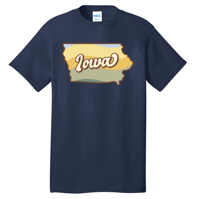 Iowa Retro Sunset Logo Tall T-Shirt