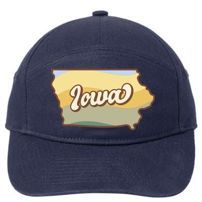 Iowa Retro Sunset Logo 7-Panel Snapback Hat