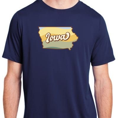 Iowa Retro Sunset Logo Adult ChromaSoft Performance T-Shirt