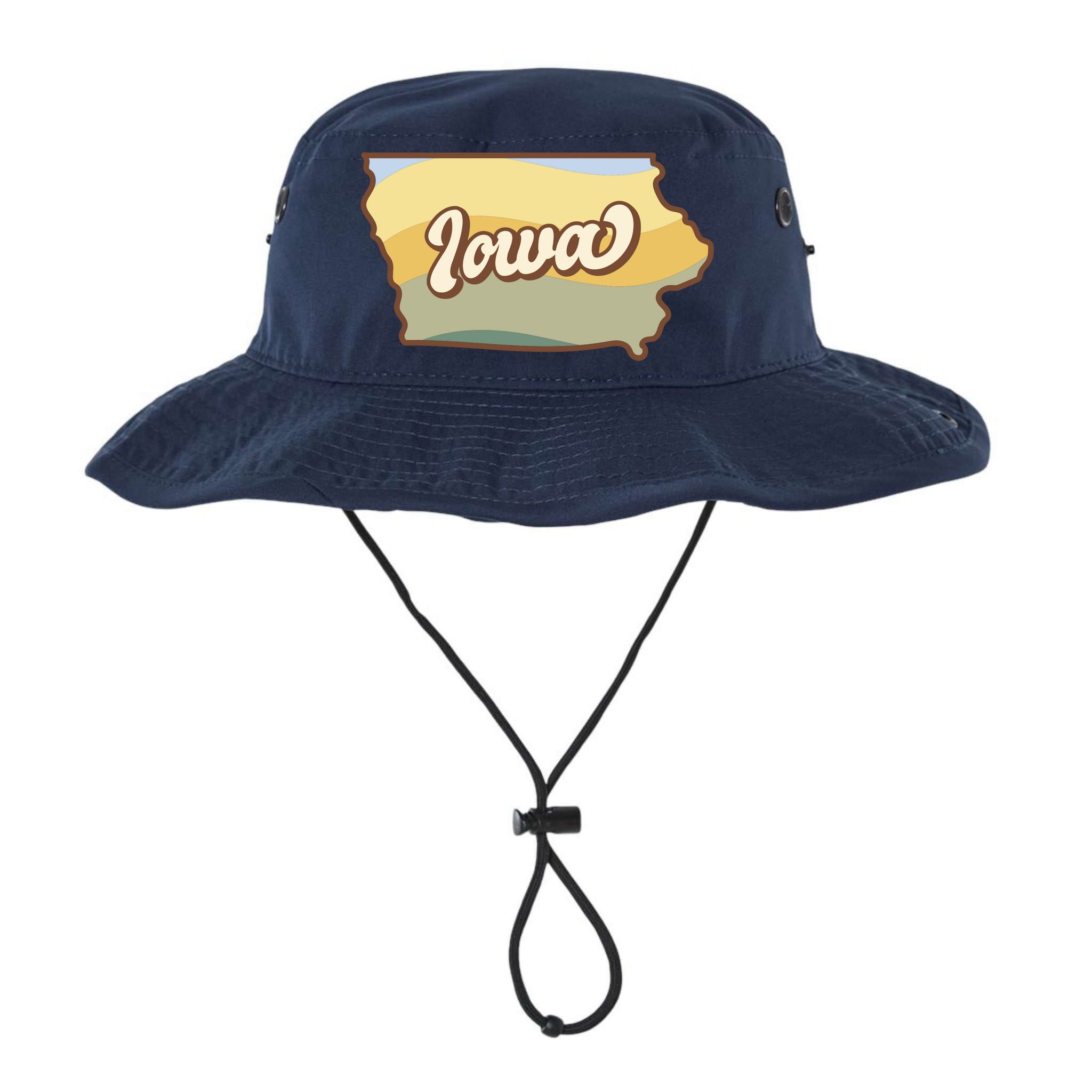 Iowa Retro Sunset Logo Bucket Hat