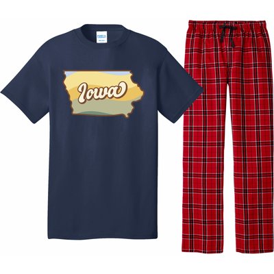 Iowa Retro Sunset Logo Pajama Set