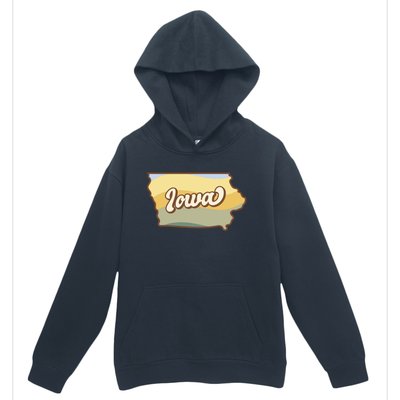 Iowa Retro Sunset Logo Urban Pullover Hoodie