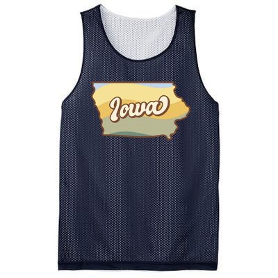 Iowa Retro Sunset Logo Mesh Reversible Basketball Jersey Tank