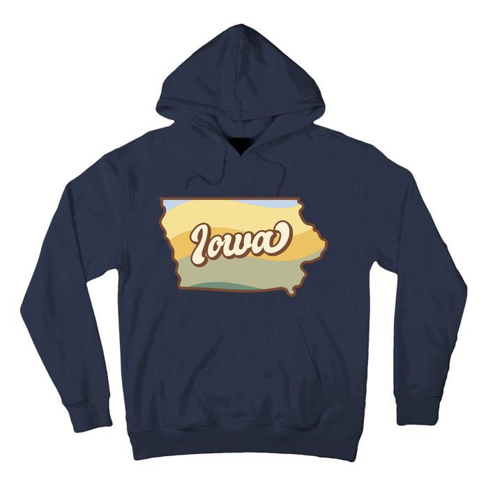 Iowa Retro Sunset Logo Tall Hoodie