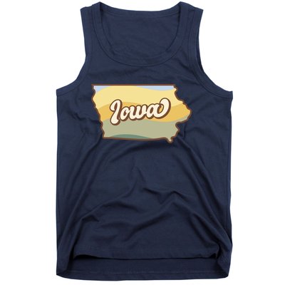 Iowa Retro Sunset Logo Tank Top