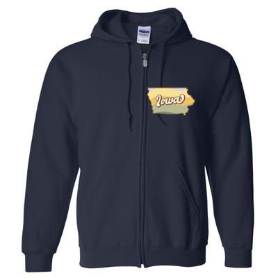 Iowa Retro Sunset Logo Full Zip Hoodie