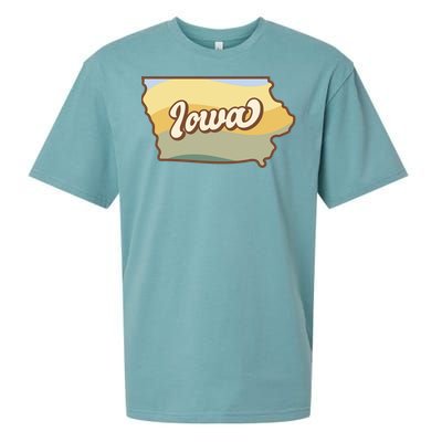 Iowa Retro Sunset Logo Sueded Cloud Jersey T-Shirt