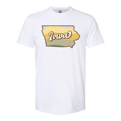 Iowa Retro Sunset Logo Softstyle CVC T-Shirt