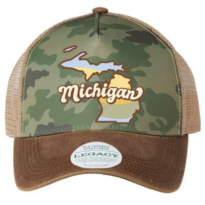Iowa Retro Sunset Logo Legacy Tie Dye Trucker Hat