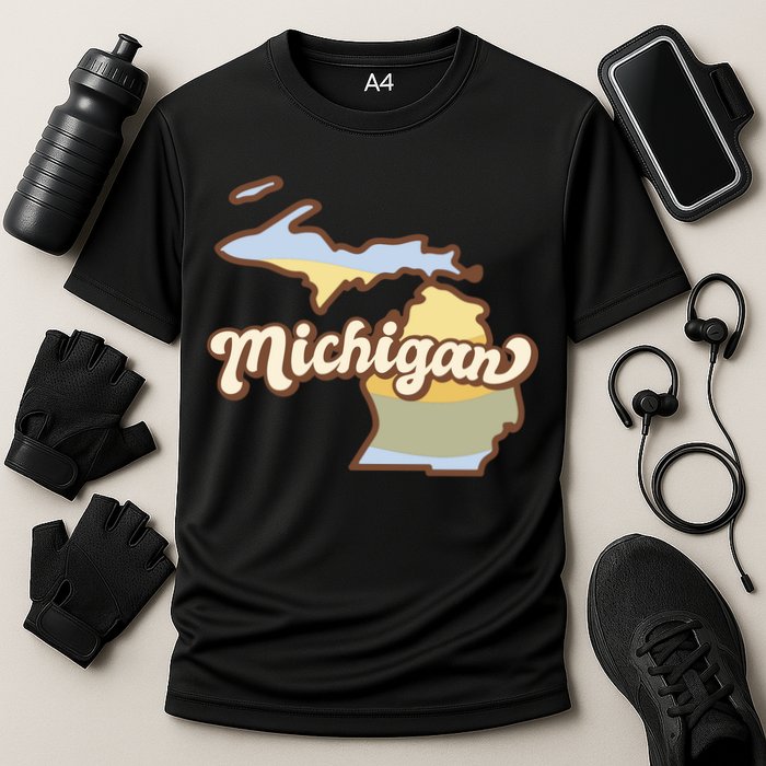 Iowa Retro Sunset Logo Cooling Performance Crew T-Shirt