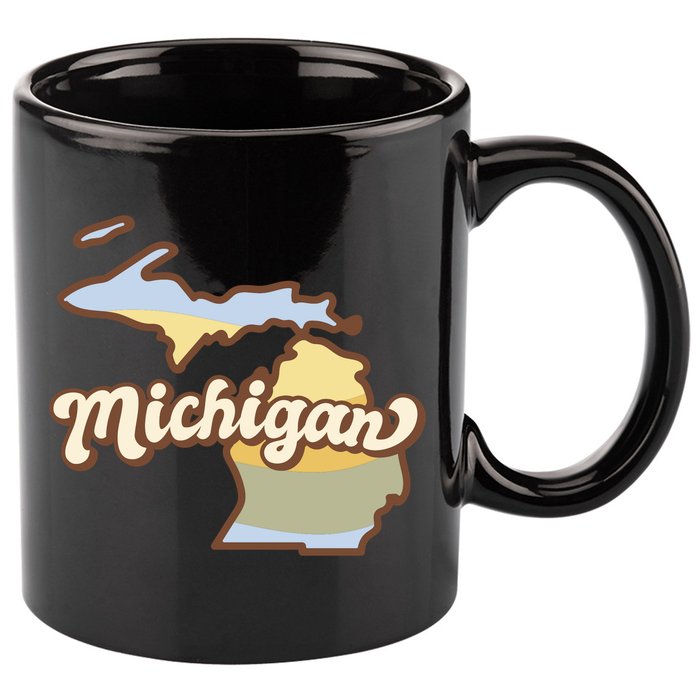 Iowa Retro Sunset Logo 11oz C Handle Ceramic Mug