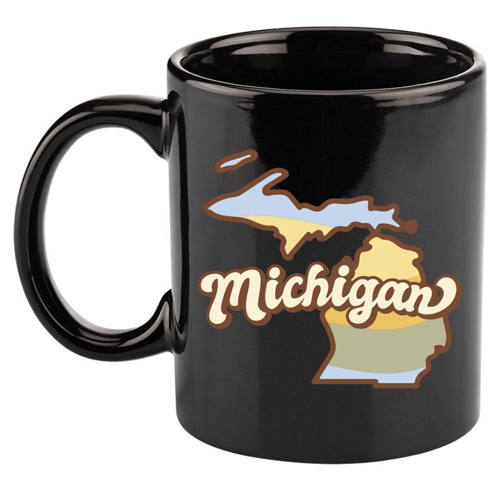 Iowa Retro Sunset Logo 11oz C Handle Ceramic Mug