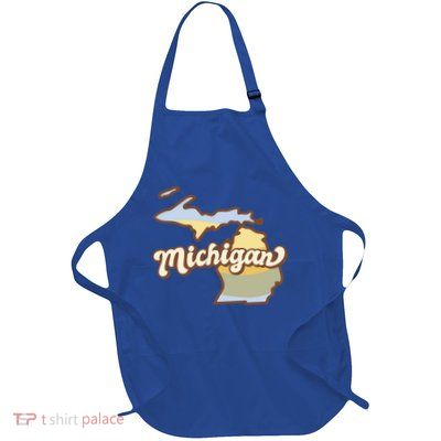 Iowa Retro Sunset Logo Full-Length Apron With Pockets