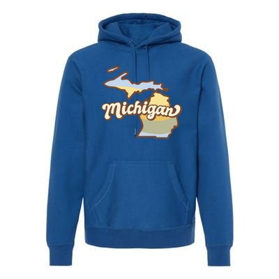 Iowa Retro Sunset Logo Premium Hoodie