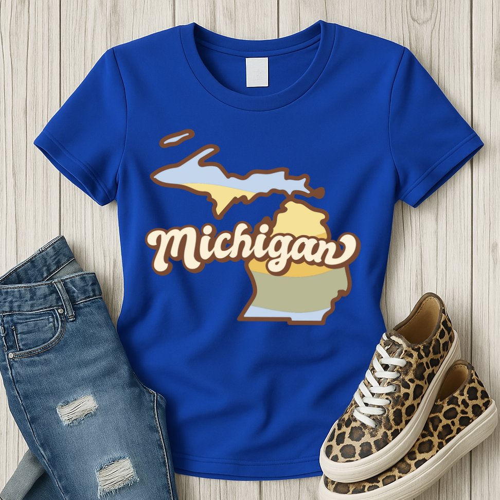 Iowa Retro Sunset Logo Womens T-Shirt
