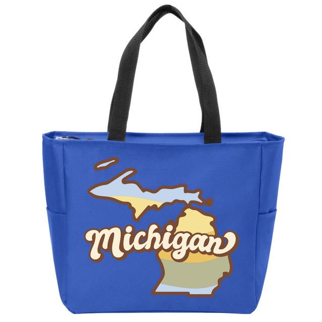 Iowa Retro Sunset Logo Zip Tote Bag