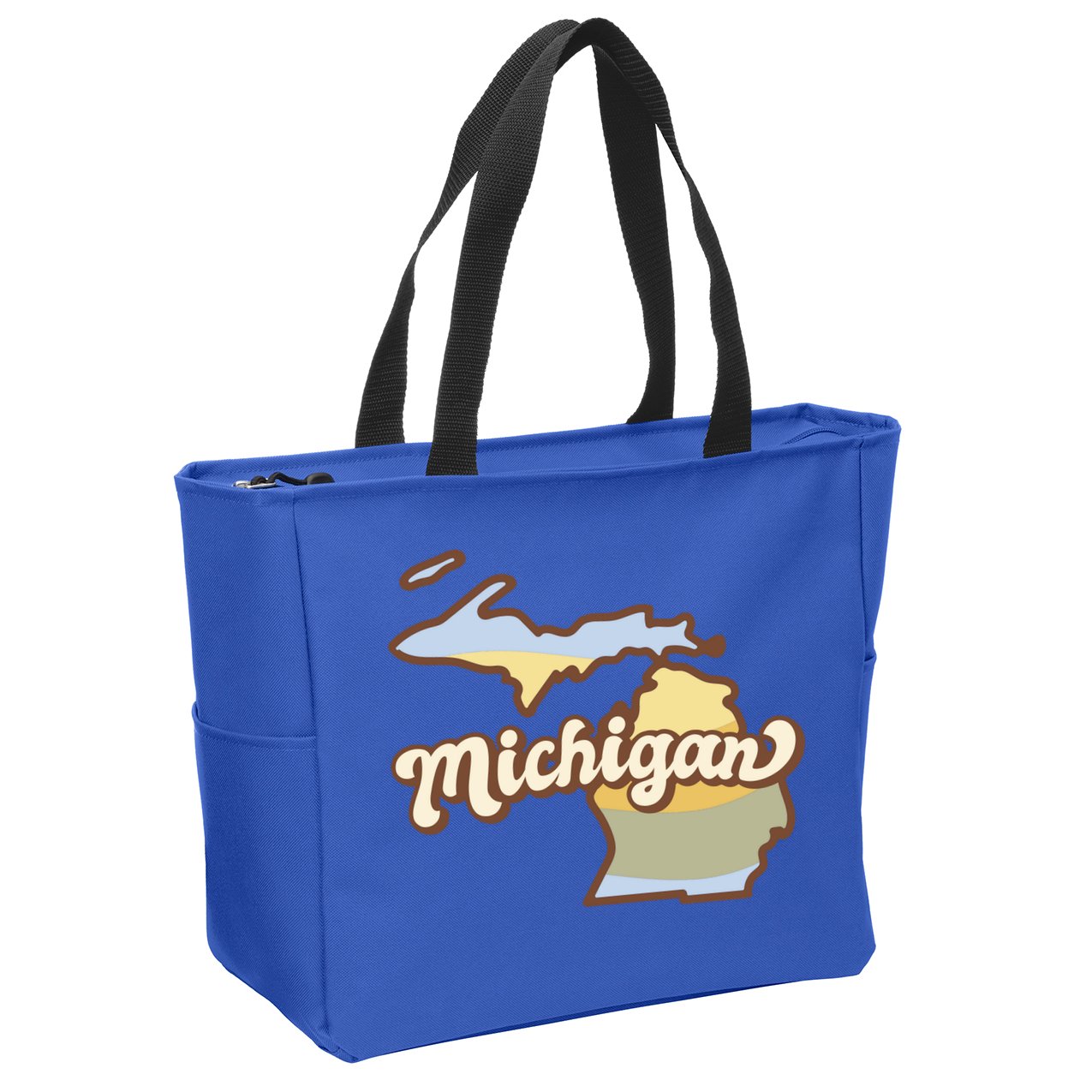 Iowa Retro Sunset Logo Zip Tote Bag