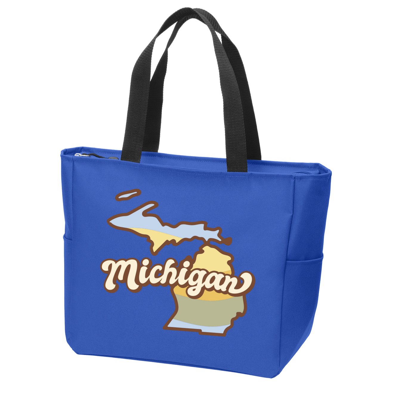 Iowa Retro Sunset Logo Zip Tote Bag