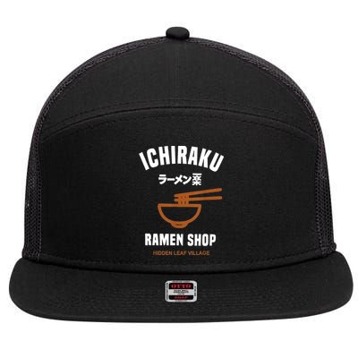 Ichiraku Ramen Shop Gift Hidden Leaf Village Japanese Anime Gift 7 Panel Mesh Trucker Snapback Hat