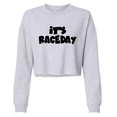 It's Raceday Speedway Racetrack Stock Car Auto Racing Gift Cropped Pullover Crew