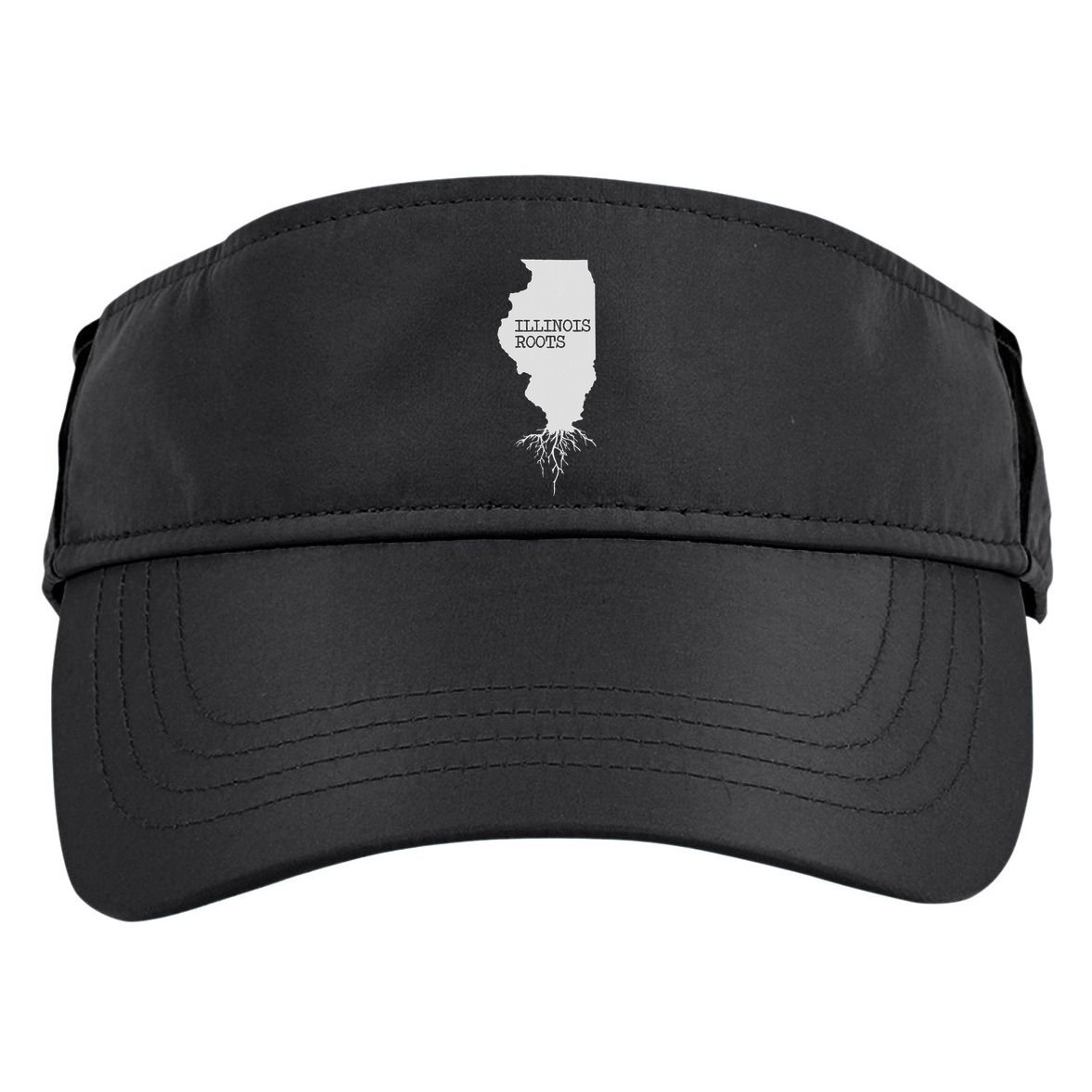 Illinois Roots  State Map Gift Illinois Adult Drive Performance Visor