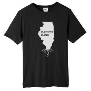 Illinois Roots  State Map Gift Illinois Tall Fusion ChromaSoft Performance T-Shirt