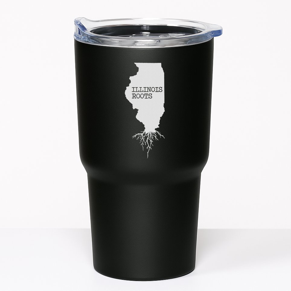 Illinois Roots  State Map Gift Illinois Tumbler
