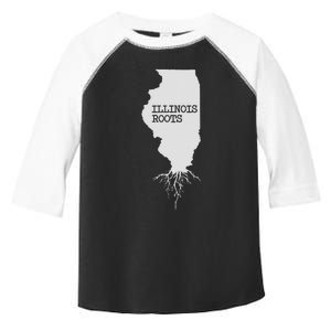 Illinois Roots  State Map Gift Illinois Toddler Fine Jersey T-Shirt