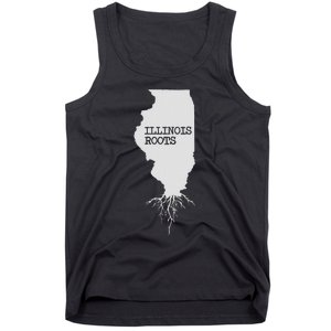 Illinois Roots  State Map Gift Illinois Tank Top