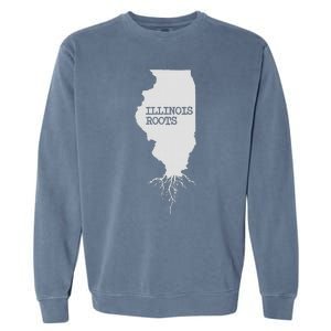 Illinois Roots  State Map Gift Illinois Garment-Dyed Sweatshirt