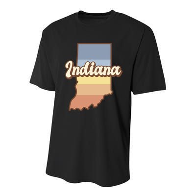 Indiana Retro Sunset Logo Youth Performance Sprint T-Shirt