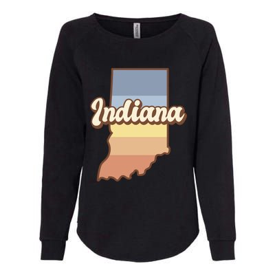 Indiana Retro Sunset Logo Womens California Wash Sweatshirt