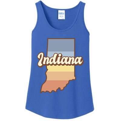 Indiana Retro Sunset Logo Ladies Essential Tank