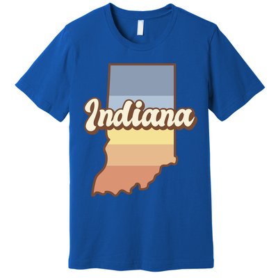 Indiana Retro Sunset Logo Premium T-Shirt