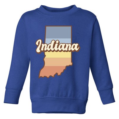 Indiana Retro Sunset Logo Toddler Sweatshirt