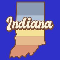 Indiana Retro Sunset Logo Womens T-Shirt