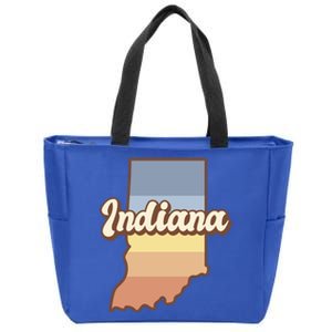 Indiana Retro Sunset Logo Zip Tote Bag