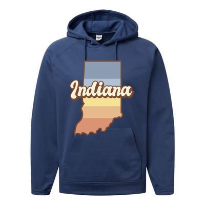 Indiana Retro Sunset Logo Performance Fleece Hoodie