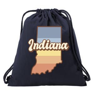 Indiana Retro Sunset Logo Drawstring Bag