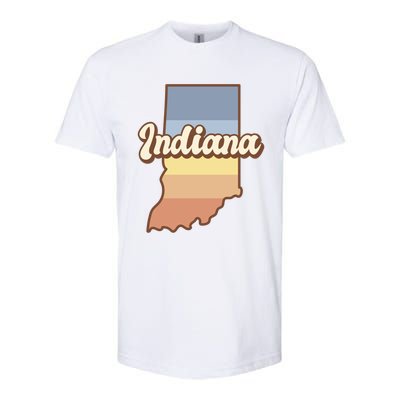 Indiana Retro Sunset Logo Softstyle® CVC T-Shirt