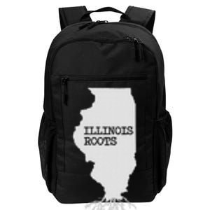 Illinois Roots  State Map Gift Illinois Daily Commute Backpack