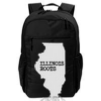 Illinois Roots  State Map Gift Illinois Daily Commute Backpack