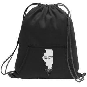 Illinois Roots  State Map Gift Illinois Sweatshirt Cinch Pack Bag