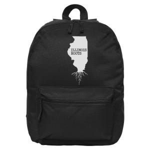 Illinois Roots  State Map Gift Illinois 16 in Basic Backpack