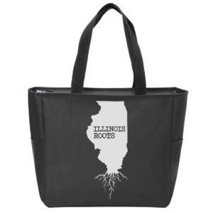 Illinois Roots  State Map Gift Illinois Zip Tote Bag