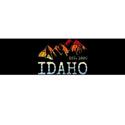 Idaho Retro Sunset Vintage Mountain Home Est 1890 Hiking Bumper Sticker